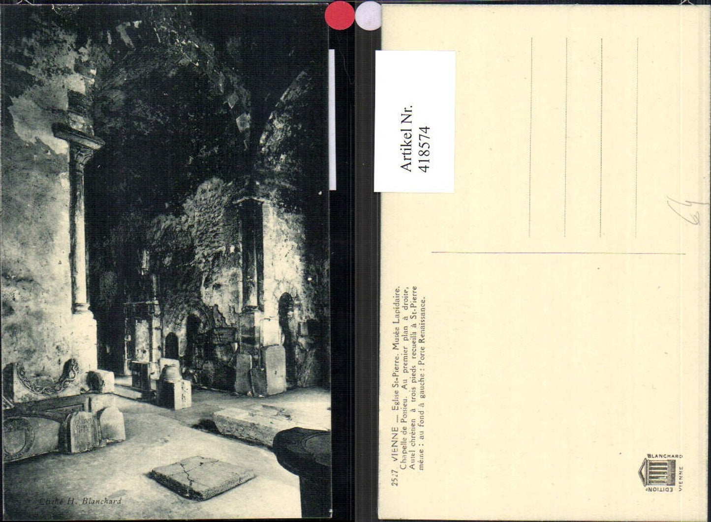 418574,Vienne Eglise St Pierre Chapelle de Poisieu Kirche Innenansicht