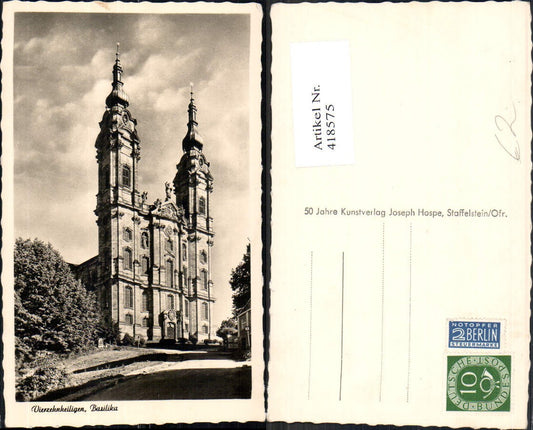 418575,Foto Ak Vierzehnheiligen Basilika Kirche