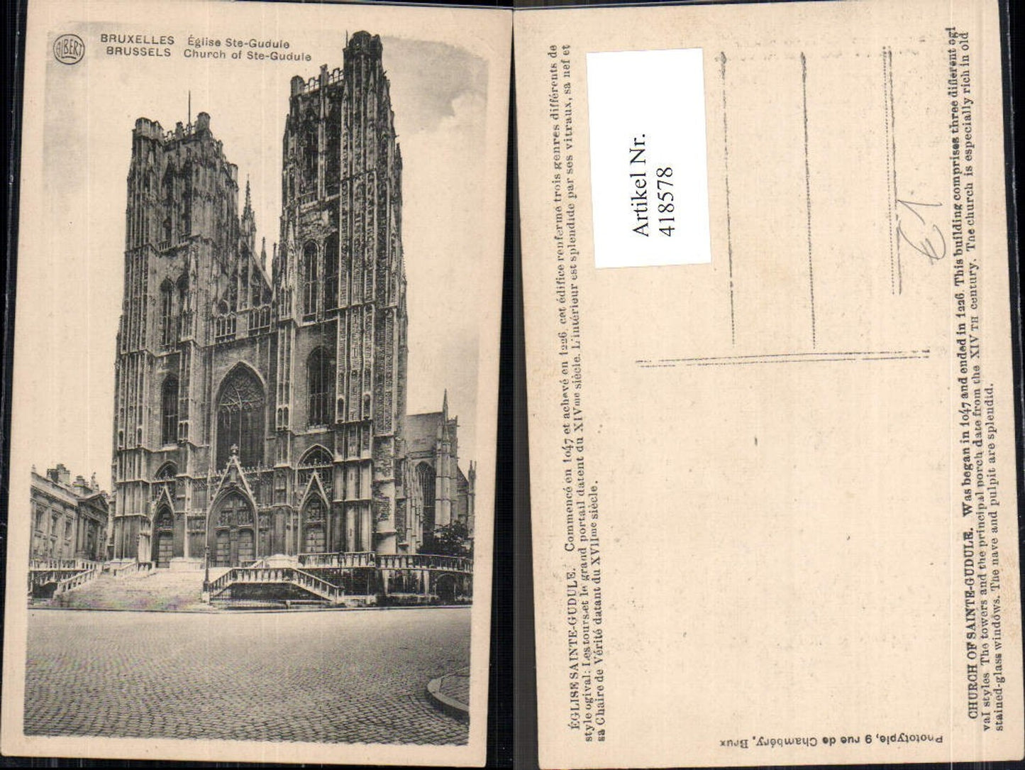 418578,Bruxelles Brüssel Eglise Ste Gudule Kirche Dom