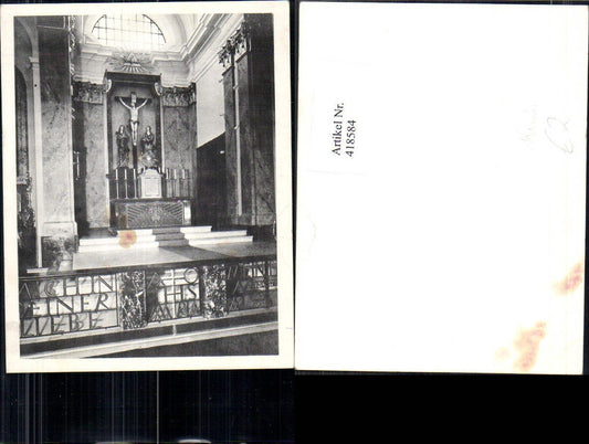 418584,Foto Ak Innenansicht Kreuz Altar Kirche
