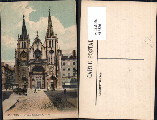 418586,Lyon L Eglise Saint-Nizier Kirche Kutsche