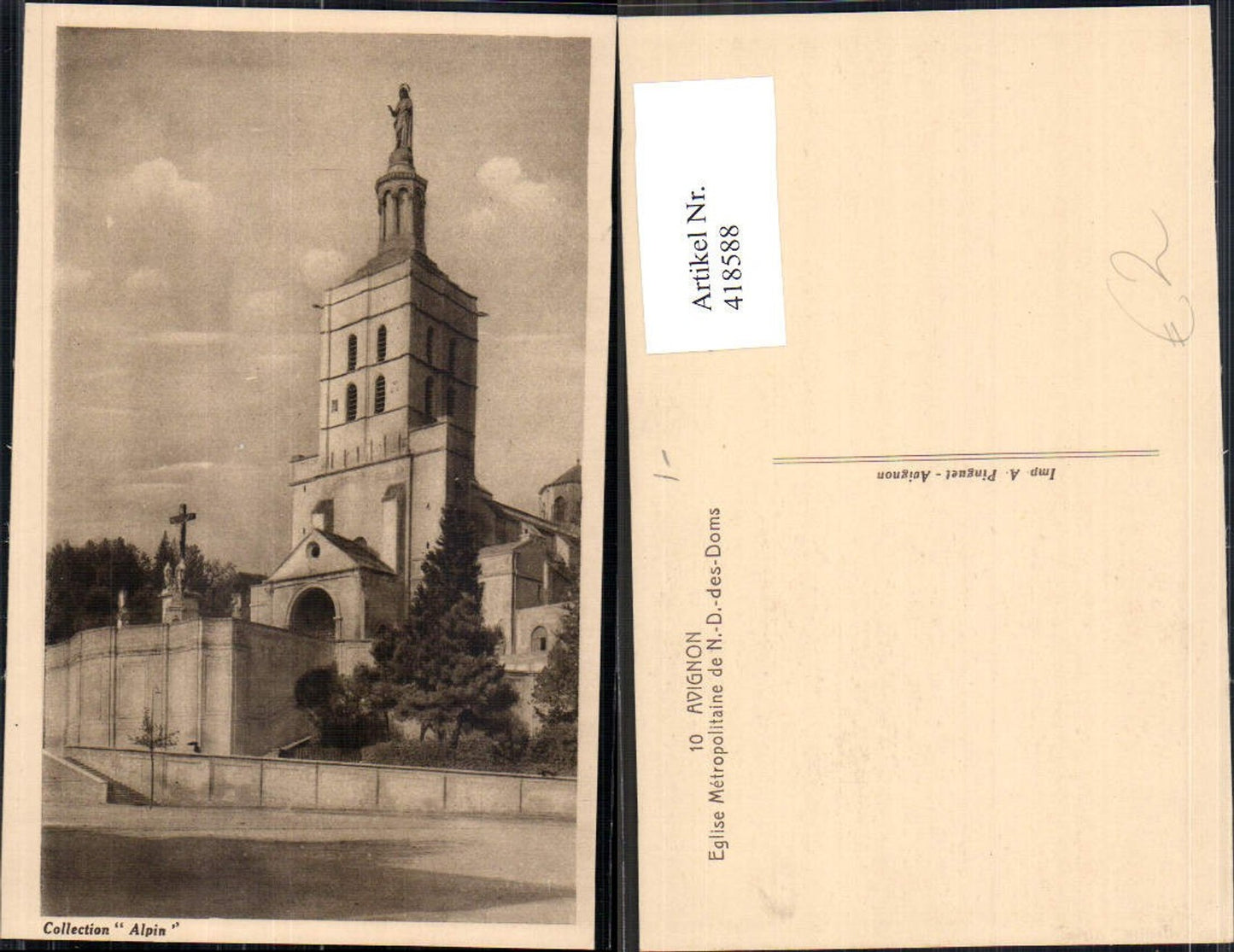 418588,Avignon Eglise Metropolitaine de Notre Dame des Doms Kirche Dom