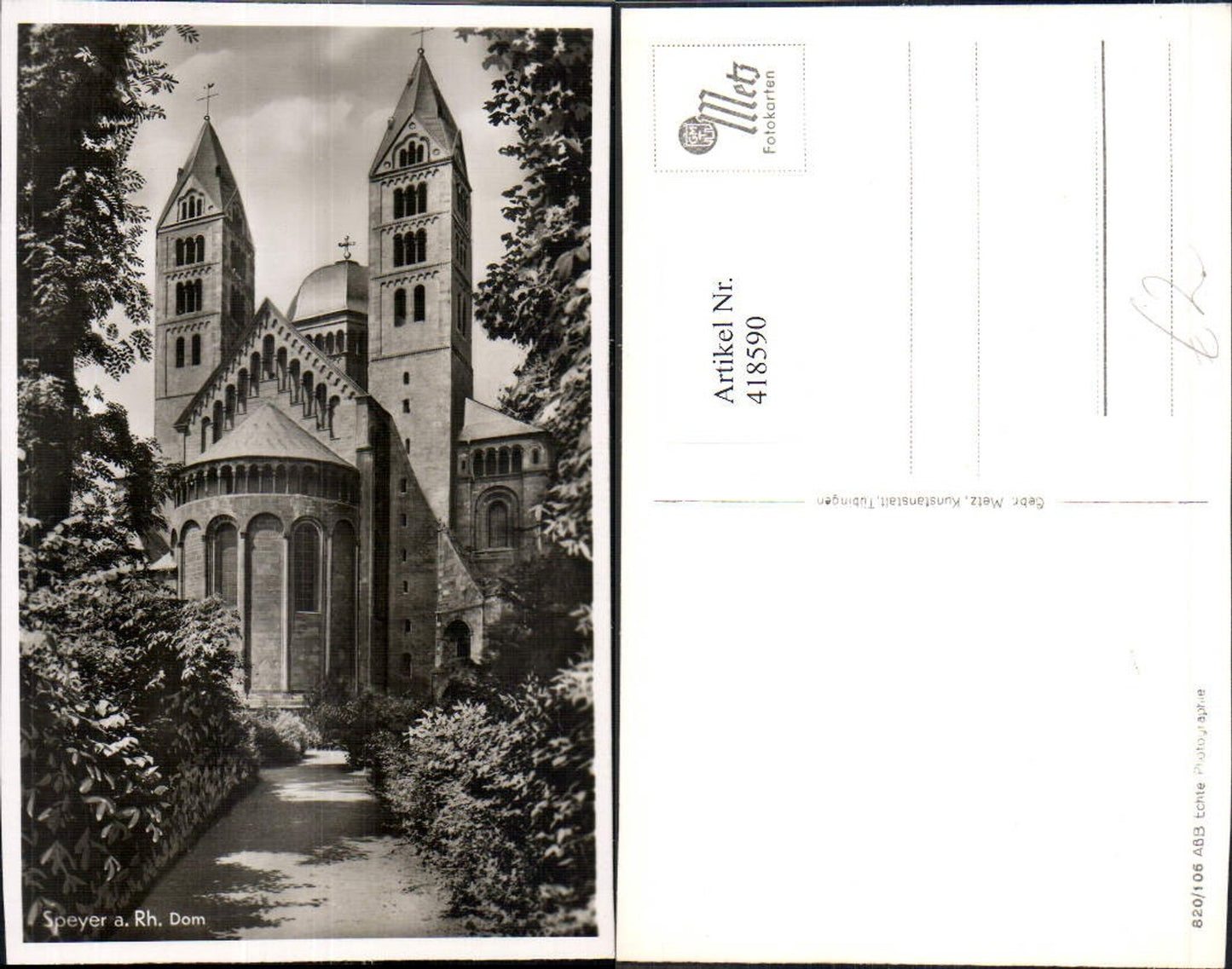 418590,Foto Ak Speyer a. Rhein Kirche Dom