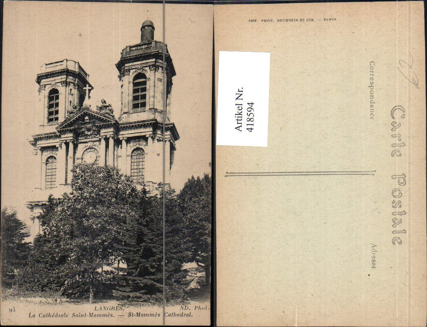 418594,Langres La Cathedrale Saint-Mammes Kirche