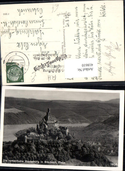 418610,Foto Ak Marksburg Burg i. Braubach Rhein