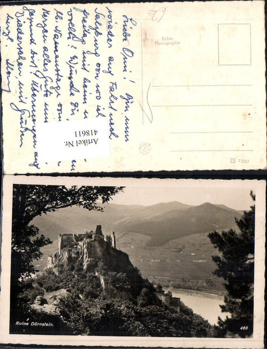 418611,Foto Ak Ruine Dürnstein Burg