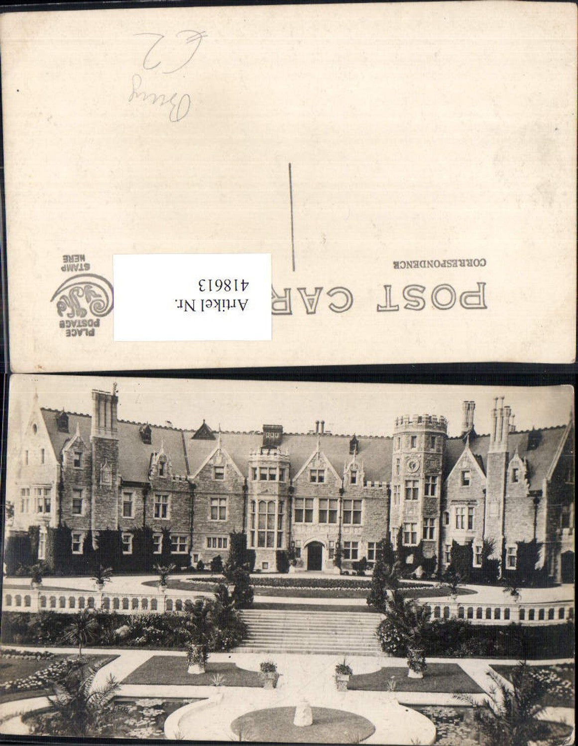 418613,Schloss m. Treppen Gartenanlage