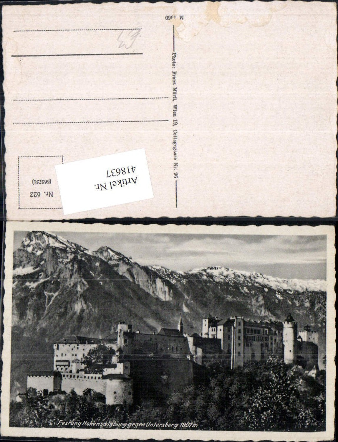 418637,Festung Hohensalzburg geg. Untersberg Salzburg