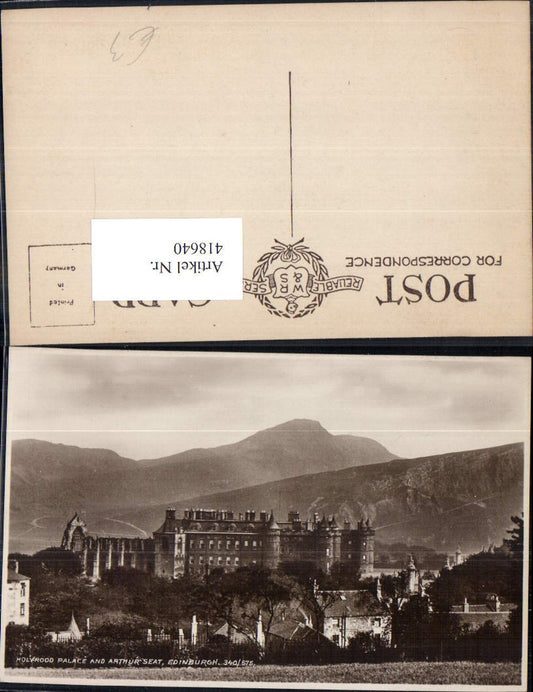 418640,Holyrood Palace and Arthur Seat Edinburgh Schloss Burg