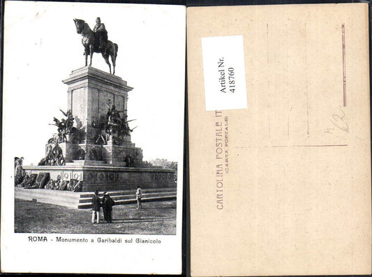 418760,Roma Rom Monumento a Garibaldi sul Gianicolo Statue Monument