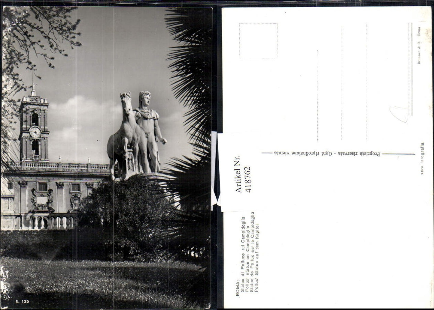418762,Roma Rom Statue de Pollux sur le Campidolglio Monument Kapitol