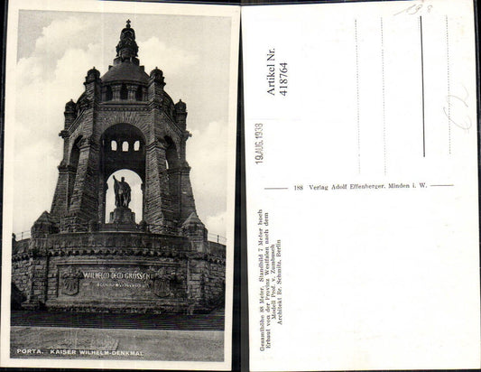 418764,Porta Kaiser Wilhelm Denkmal Statue Monument