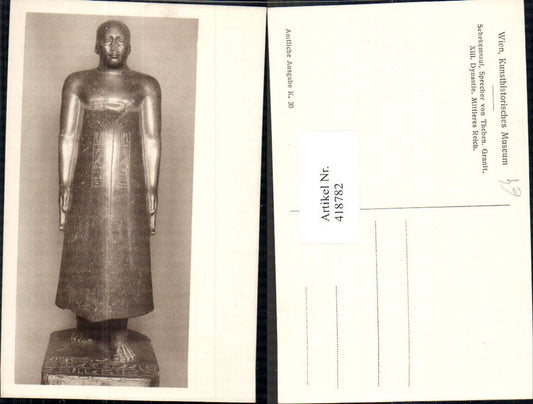 418782,Wien Kunsthistorisches Museum Sebekemsauf Granit Statue Monument