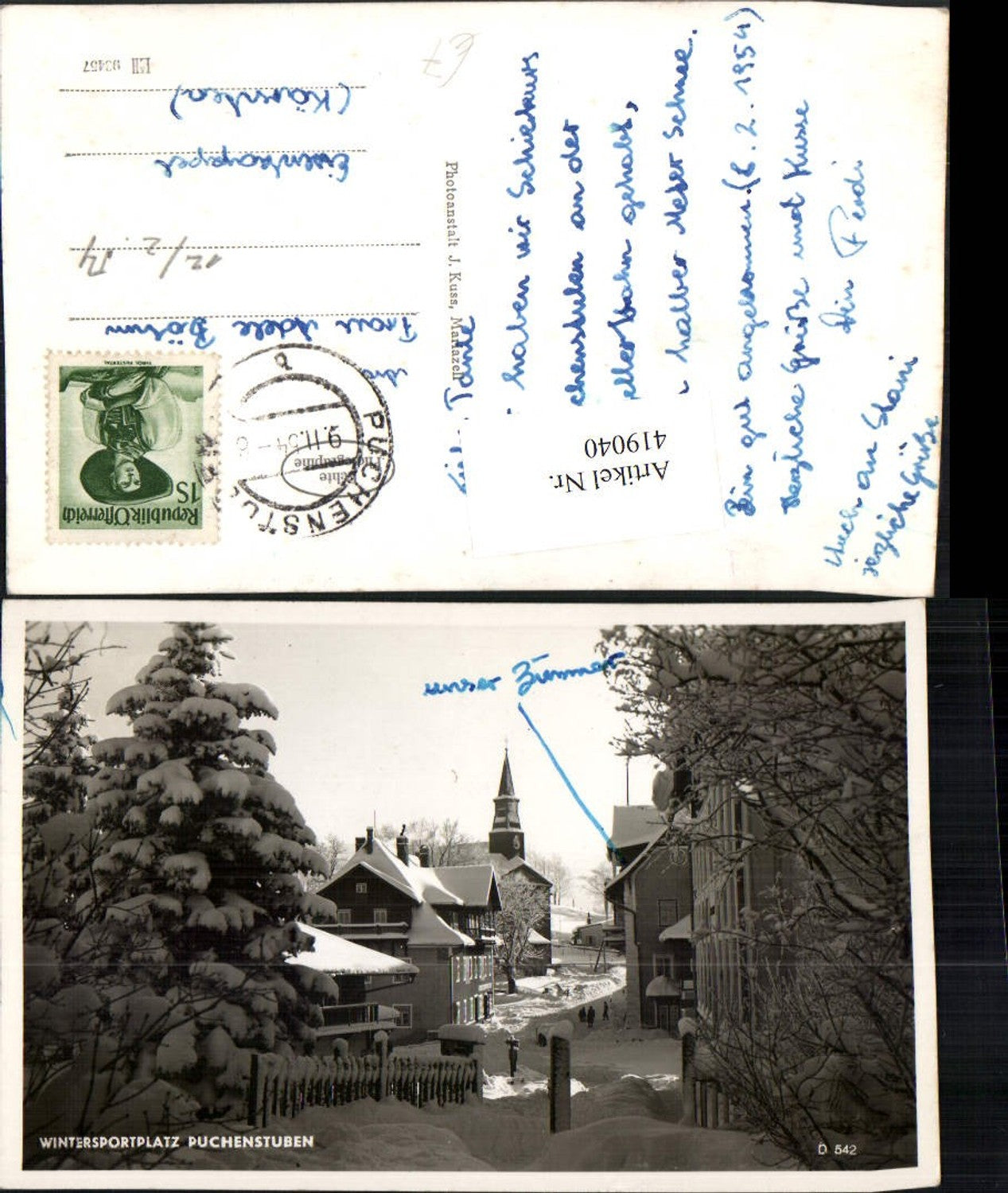 419040,Puchenstuben Teilansicht Winterbild