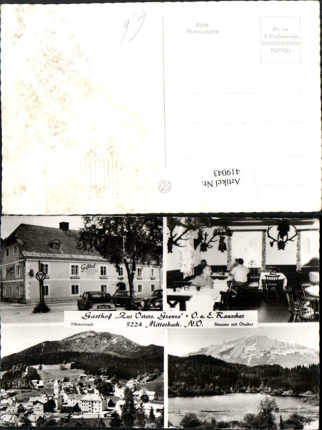 419043,Mitterbach Totale See Gasthof zur Österreichischen Grenze Mehrbildkarte