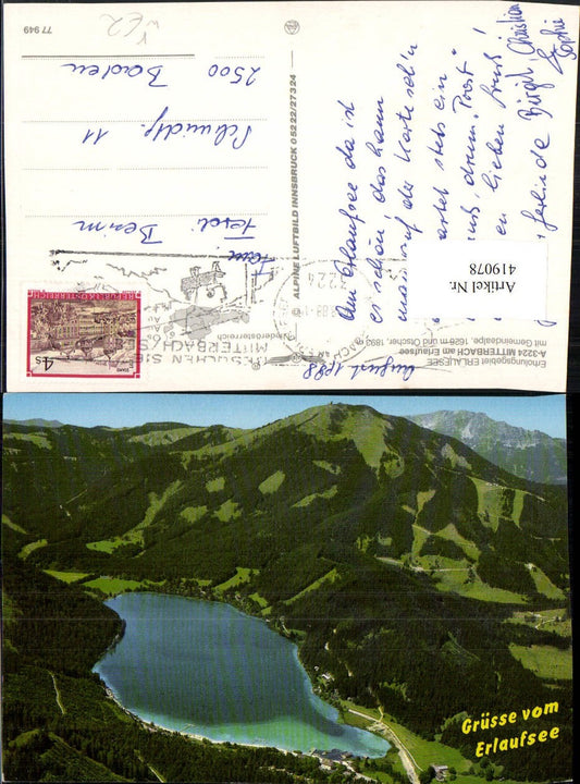 419078,Mitterbach am Erlaufsee See m. Gemeindealpe pub Alpine Luftbild 77949