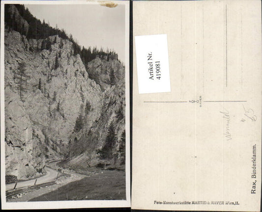 419081,Rax Binderklamm b. Nasswald Schwarzau Felswand
