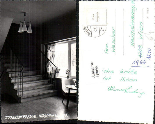 419099,Hirschwang Jugendherberge Innenansicht Treppe