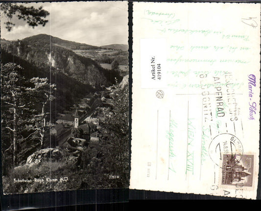 419104,Schottwien Totale m. Ruine Klamm