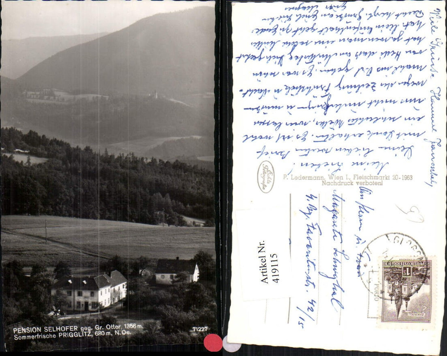 419115,Prigglitz Pension Selhofer geg. Großen Otter