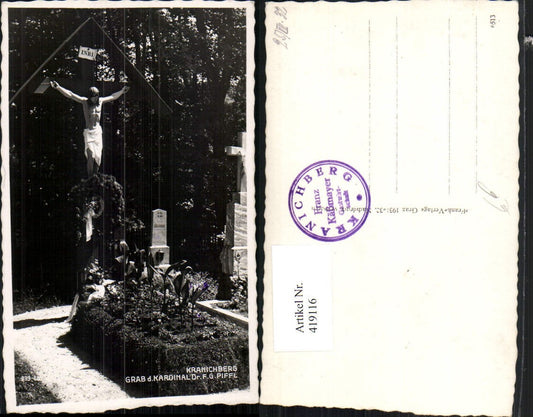 419116,Kranichberg b. Kirchberg Grab des Kardinal Dr. F. G. Piffl
