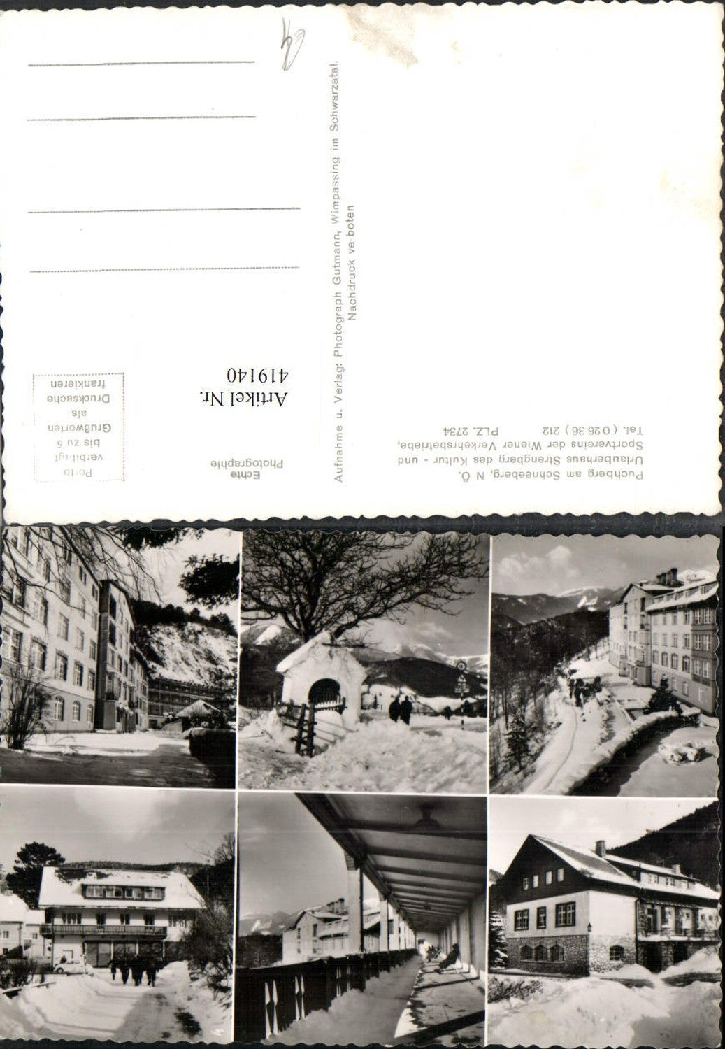 419140,Puchberg am Schneeberg Urlauberhaus Strengberg Winterbilder Mehrbildkarte