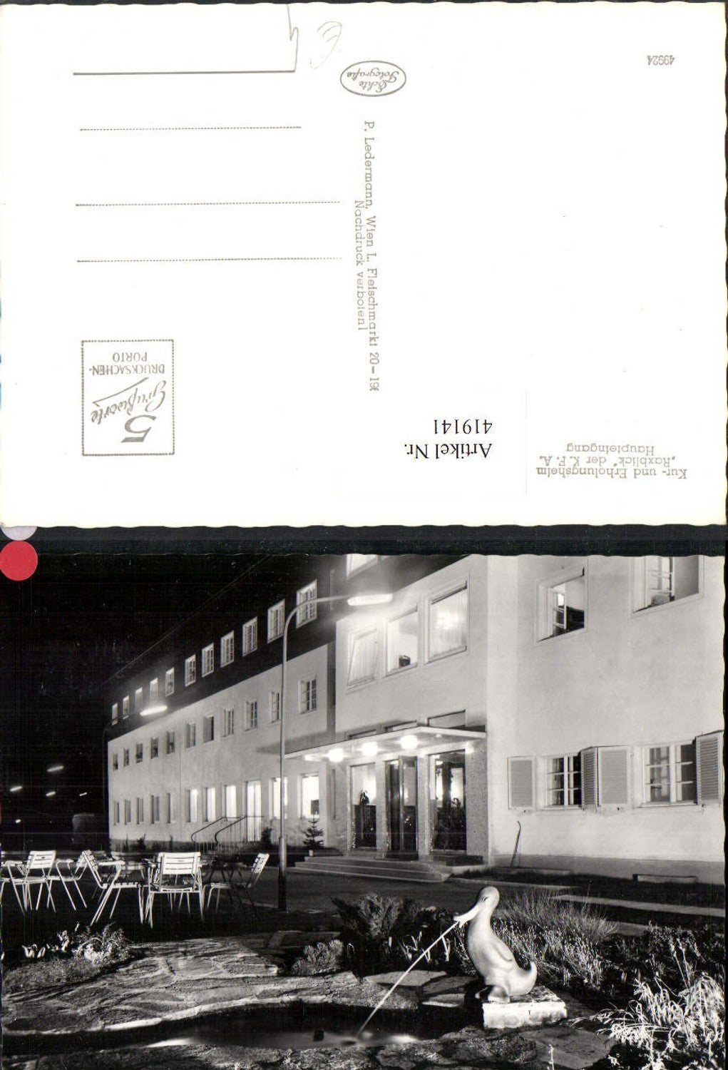419141,Prein Kur- u. Erholungsheim Raxblick Haupteingang