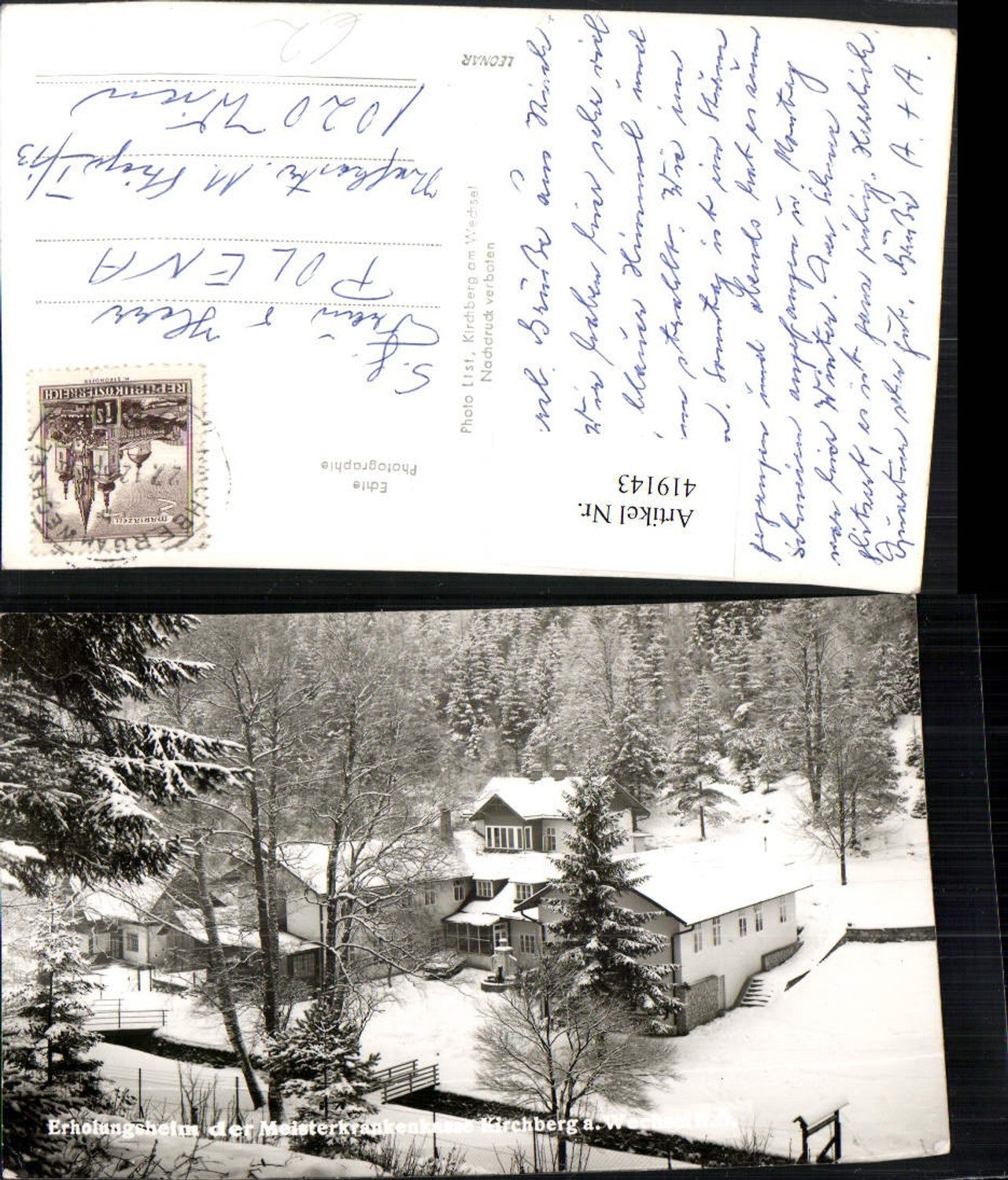 419143,Kirchberg am Wechsel Erholungsheim Winterbild