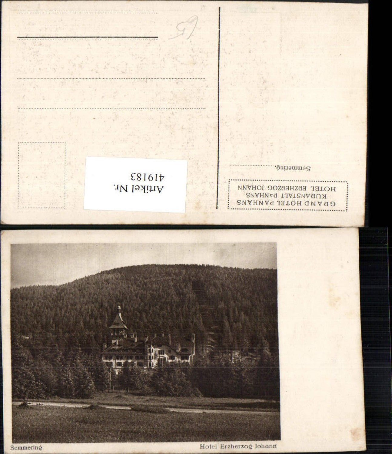 419183,Semmering Hotel Erzherzog Johann