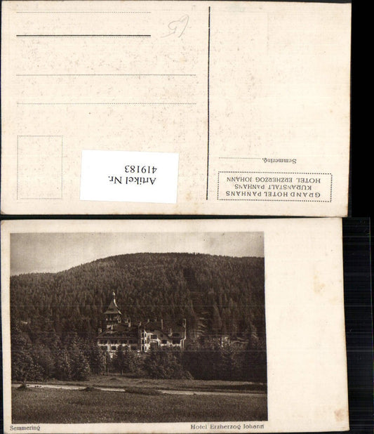 419183,Semmering Hotel Erzherzog Johann