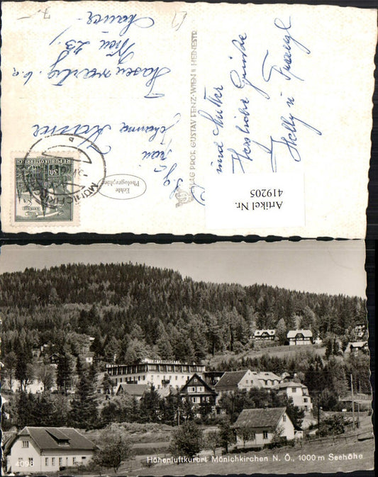 419205,Mönichkirchen Teilansicht m. Alpenhotel Lang