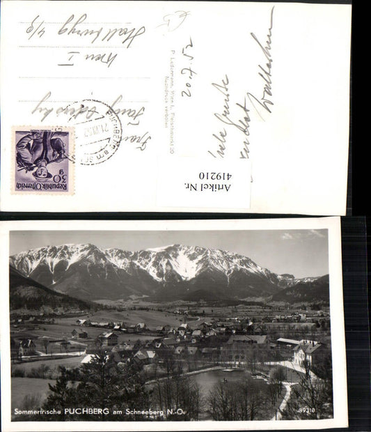 419210,Puchberg am Schneeberg Totale Bergkulisse