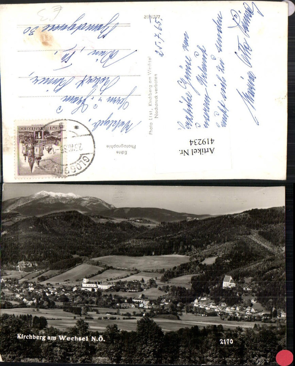 419234,Kirchberg am Wechsel Totale Bergkulisse