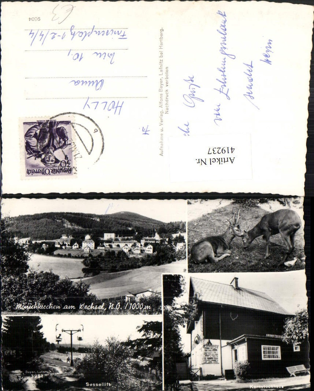 419237, Mönchkirchen am Wechsel Totale Sessellift Kernstockhaus Wild Multiview Map