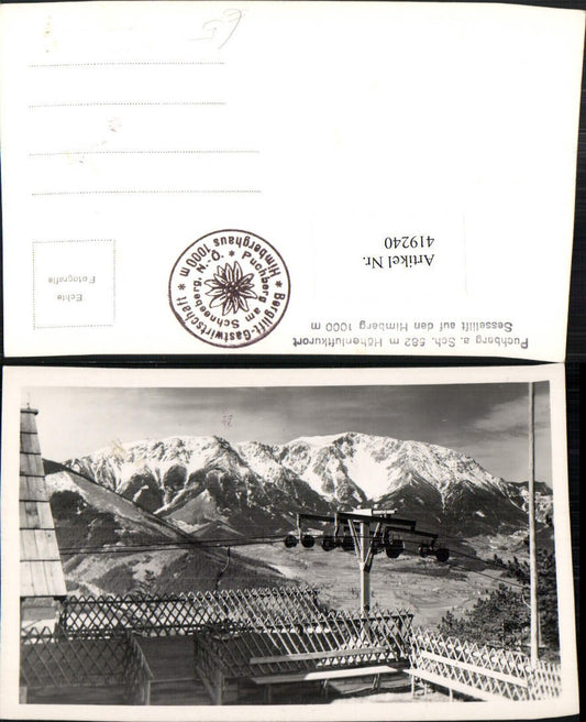 419240,Puchberg am Schneeberg Sessellift auf den Himberg Bergkulisse