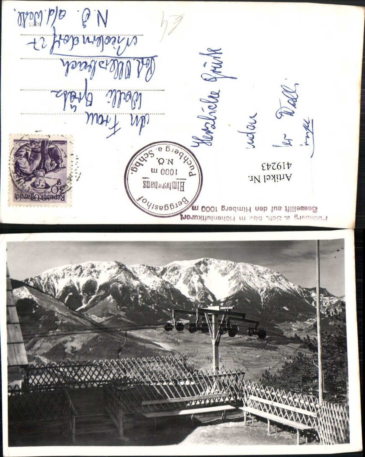 419243,Puchberg am Schneeberg Sessellift auf den Himberg Bergkulisse