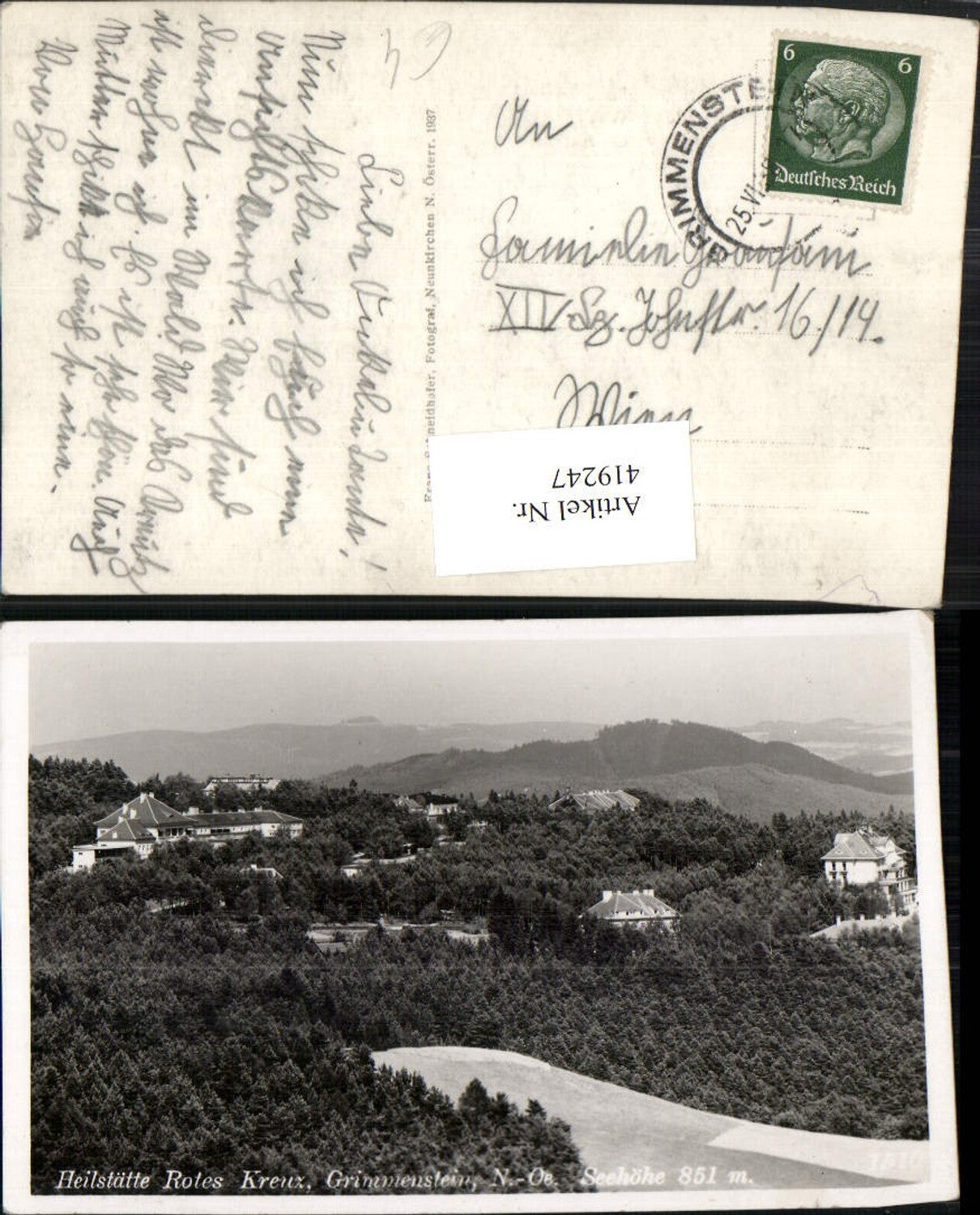 419247,Grimmenstein Heilstätte Rotes Kreuz