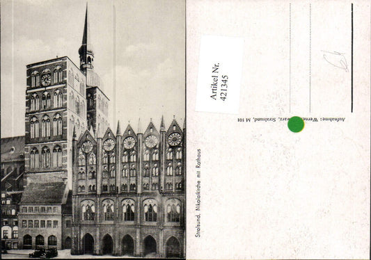 421345,Stralsund Nikolaikirche Kirche u. Rathaus