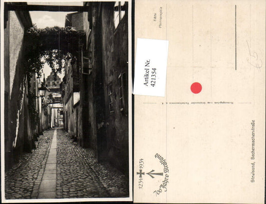 421354,Stralsund Bechermacherstraße Gasse