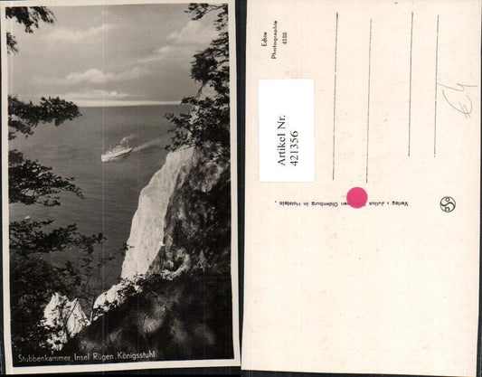 421356,Insel Rügen Stubbenkammer Königsstuhl Klippe Dampfer