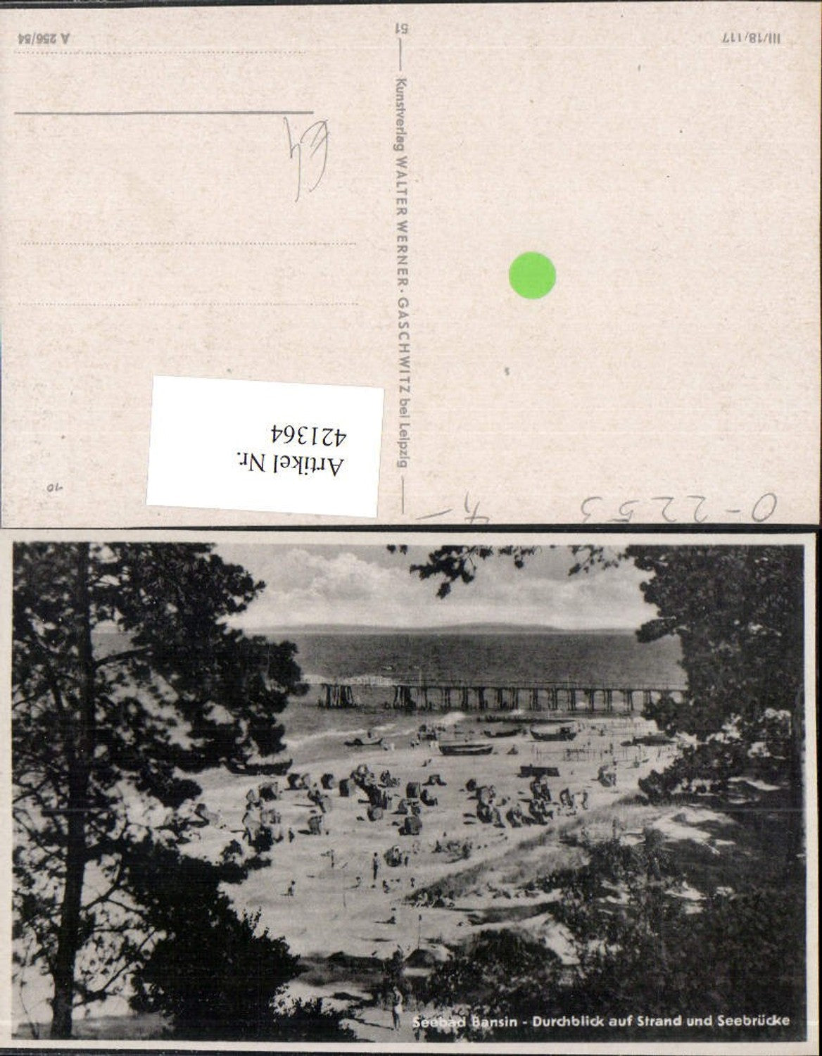 421364,Seebad Bansin Blick auf Strand Seebrücke
