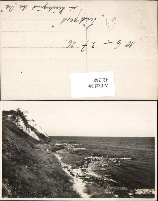421368,Foto AK Rügen Südperd Küste m. Oie