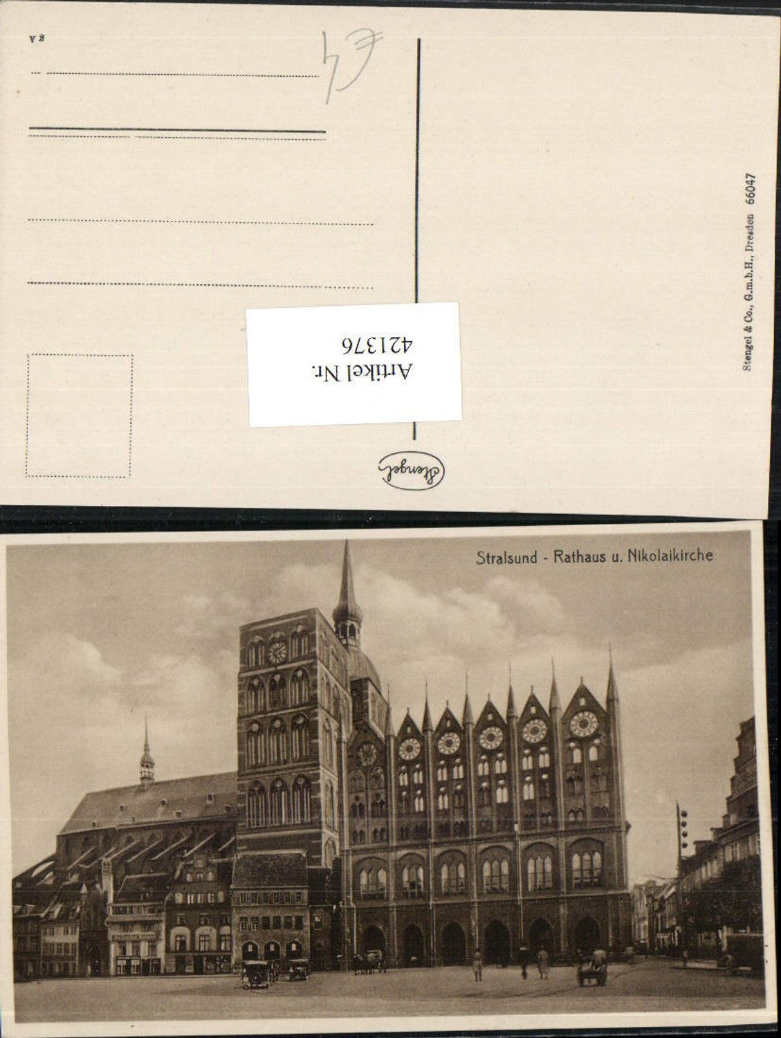 421376,Stralsund Rathaus u. Nikolaikirche Kirche