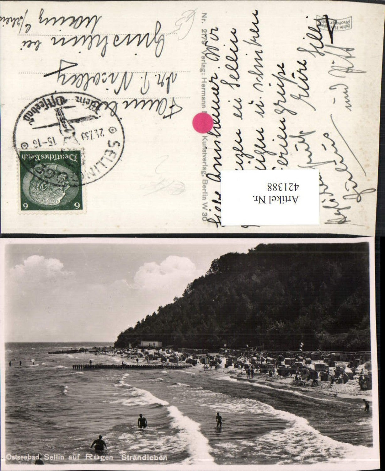 421388,Ostseebad Sellin auf Rügen Strand Strandleben