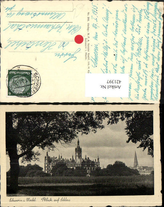 421397,Schwerin Blick auf Schloss