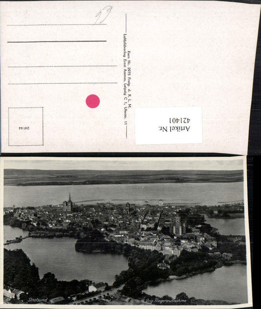 421401,Stralsund Totale Fliegeraufnahme