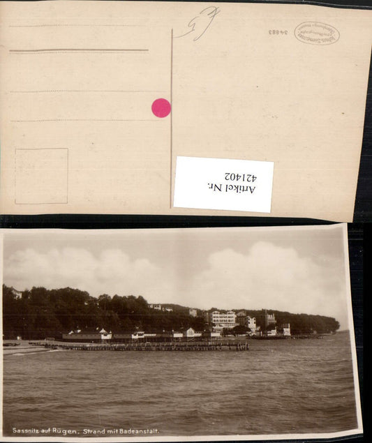 421402,Sassnitz auf Rügen Strand m. Badeanstalt