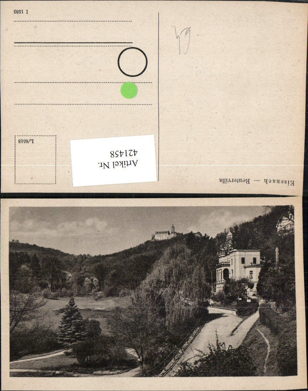 421458, Eisenach Reutervilla Villa with Wartburg