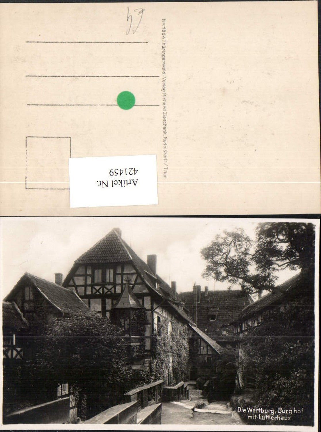 421459, Eisenach Wartburg Castle Courtyard with Luther House Bay Window