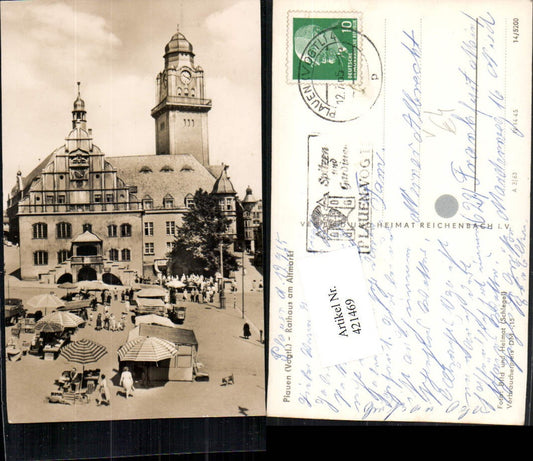 421469,Plauen im Vogtland Rathaus m. Altmarkt Markt